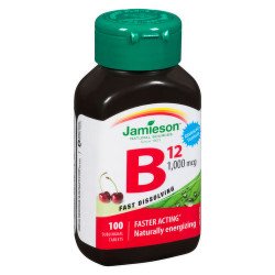 Jamieson Vitamin B12 1000 mcg Fast Dissolving Cherry 100's