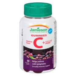 Jamieson Gummies C + Immune Shield Elderberry 60's