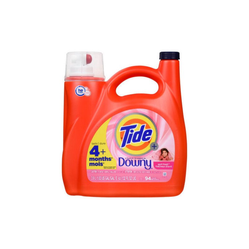 Tide+ HE Liquid Laundry Detergent Downy April Fresh 3.9 L