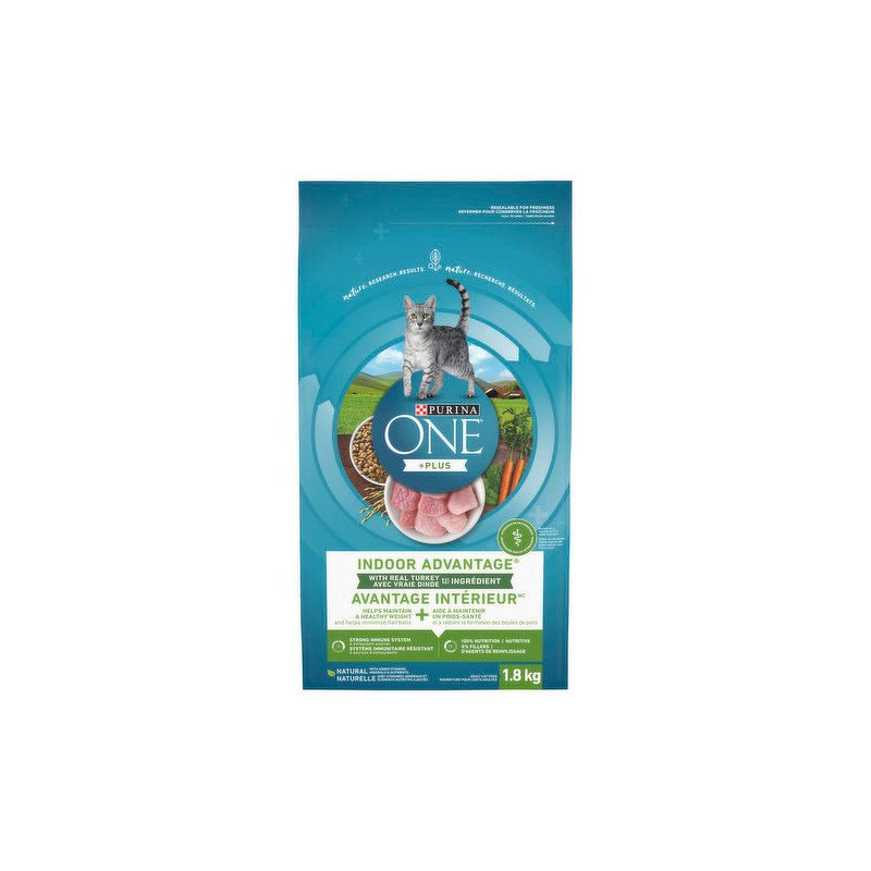 Purina One Cat Food Indoor Advantage Real Turkey 1.8 kg