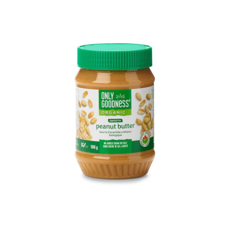 Only Goodness Organic Peanut Butter Smooth 500 g