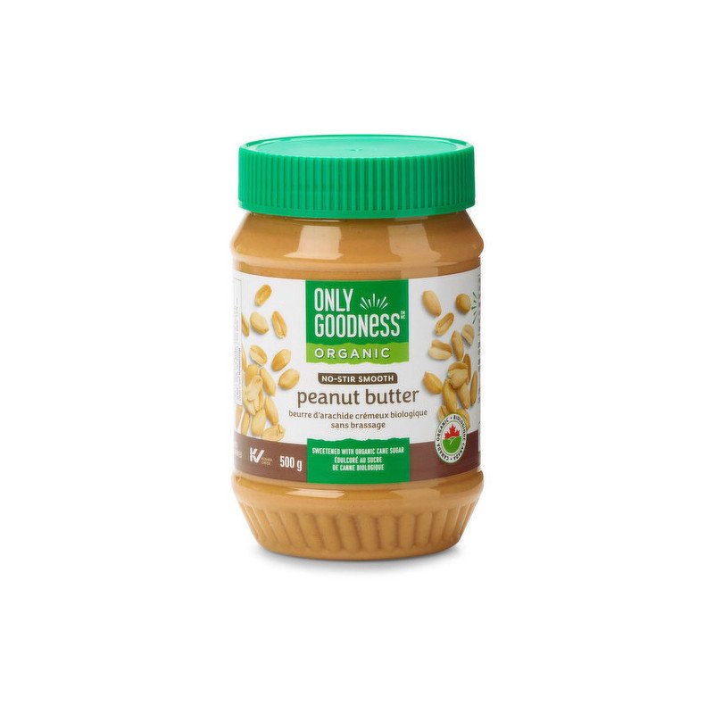 Only Goodness Organic Peanut Butter No-Stir Smooth 500 g