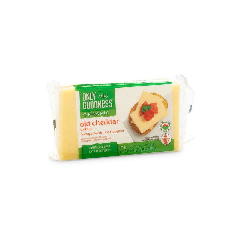 Only Goodness Organic Old Cheddar Block 325 g