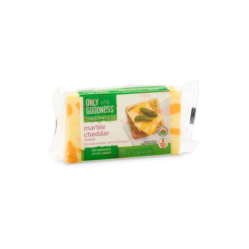 Only Goodness Organic Marble Cheddar Block 325 g