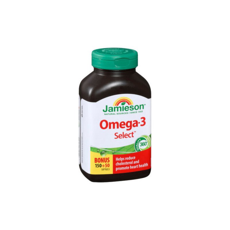 Jamieson Omega-3 Select Softgels 1000 mg 150 + 50