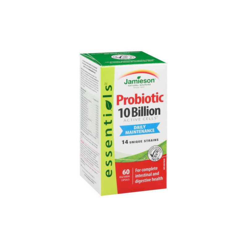 Jamieson Probiotic 10 Billion Active Cells Daily Maintenance Vegetarian Capsules 60's