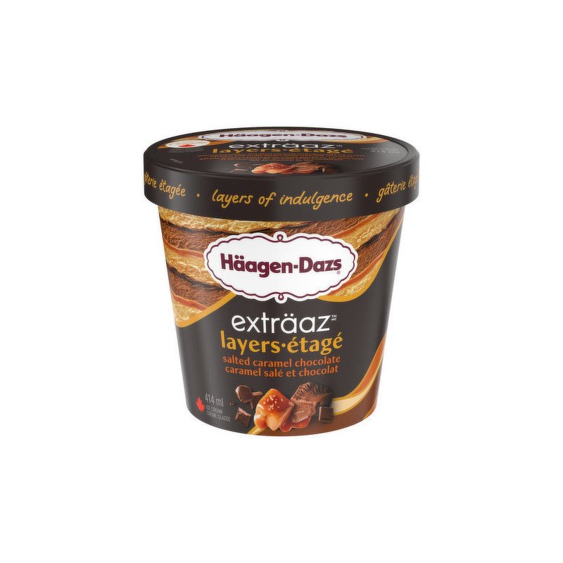 Haagen Dazs Extraaz Layers Ice Cream Salted Caramel Chocolate 414 ml