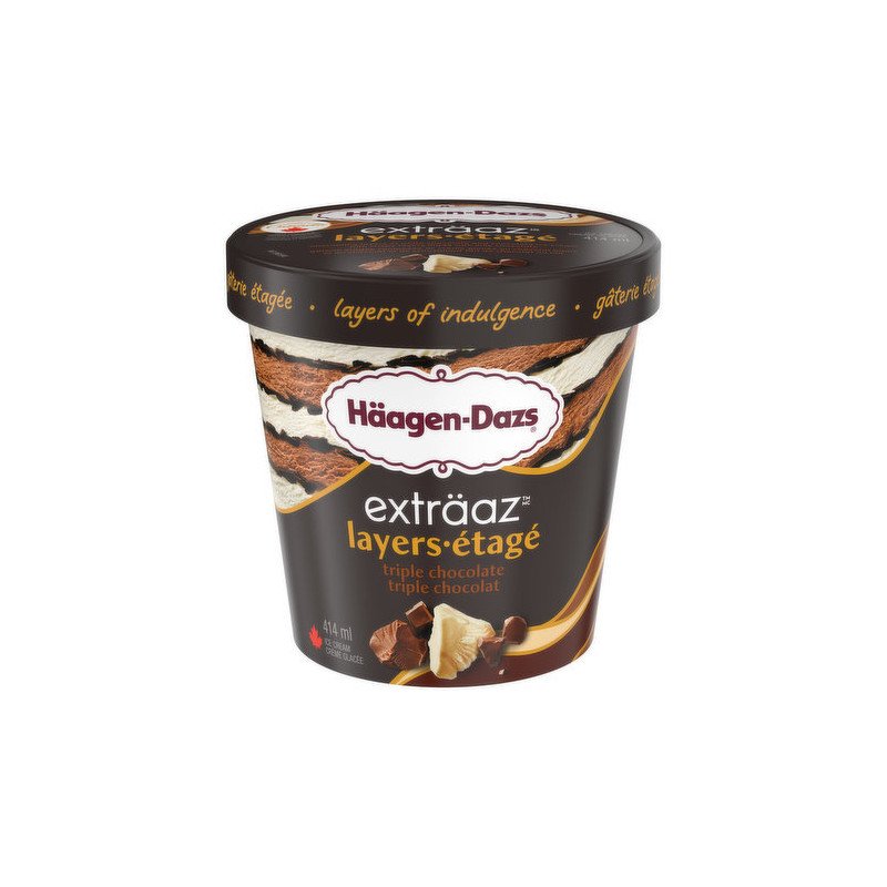 Haagen Dazs Extraaz Layers Ice Cream Triple Chocolate 414 ml