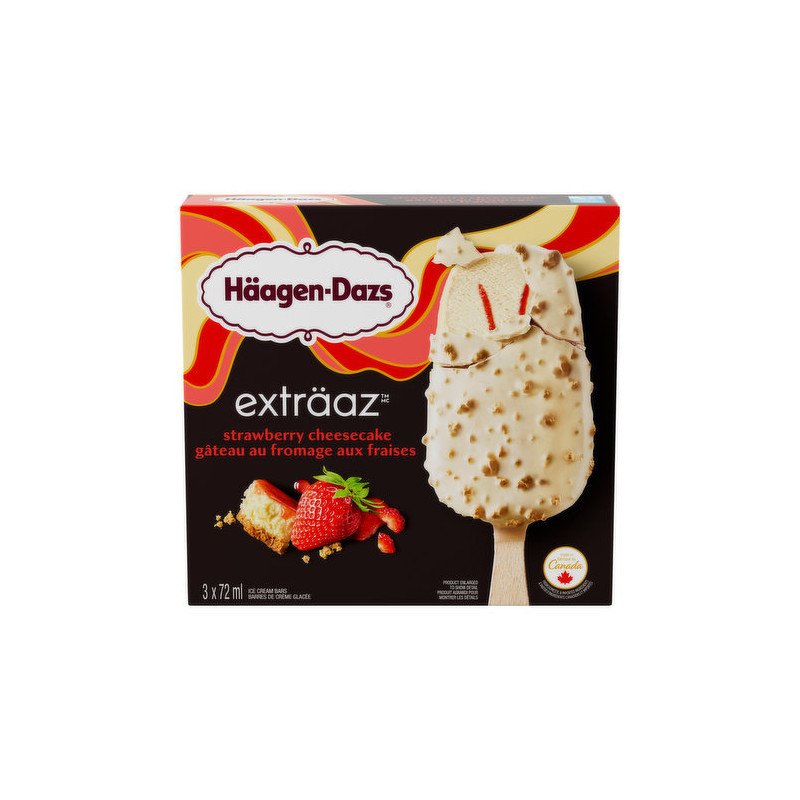 Haagen Dazs Extraaz Strawberry Cheesecake 3 x 72 ml