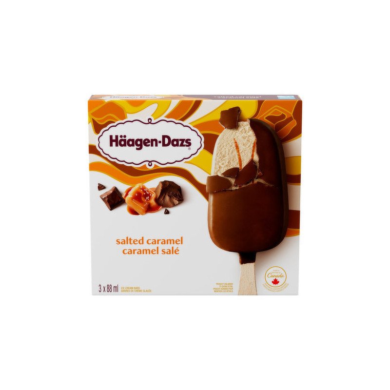 Haagen Dazs Ice Cream Bars Salted Caramel 3 x 88 ml