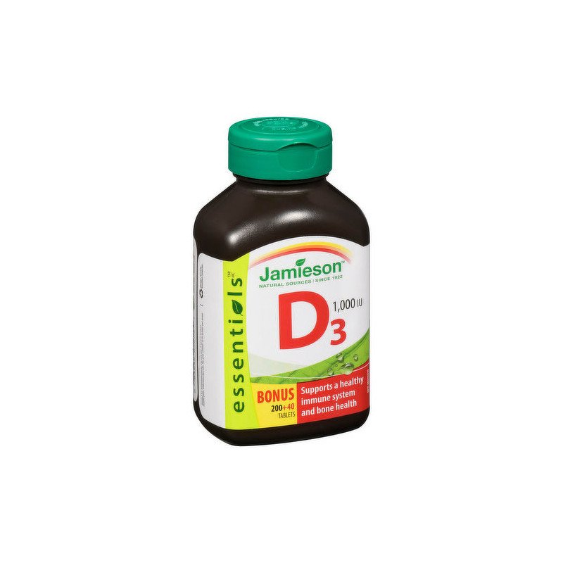 Jamieson Vitamin D3 Essentials 1000 IU 200+40's