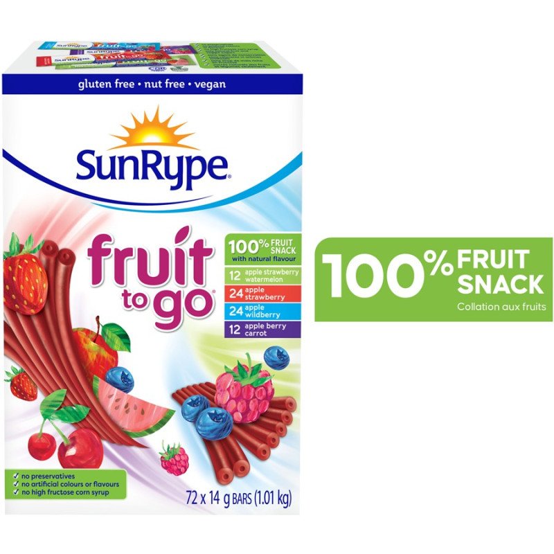 SunRype Fruit To Go Variety Pack 72 x 14 g