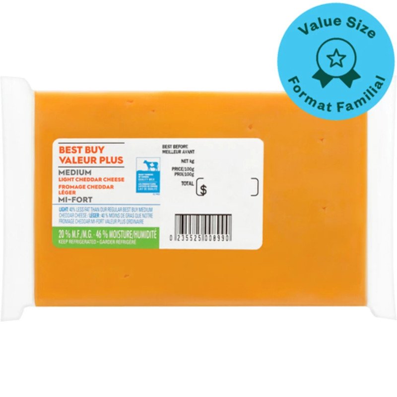 Best Buy Medium Light Cheddar Cheese 700 g