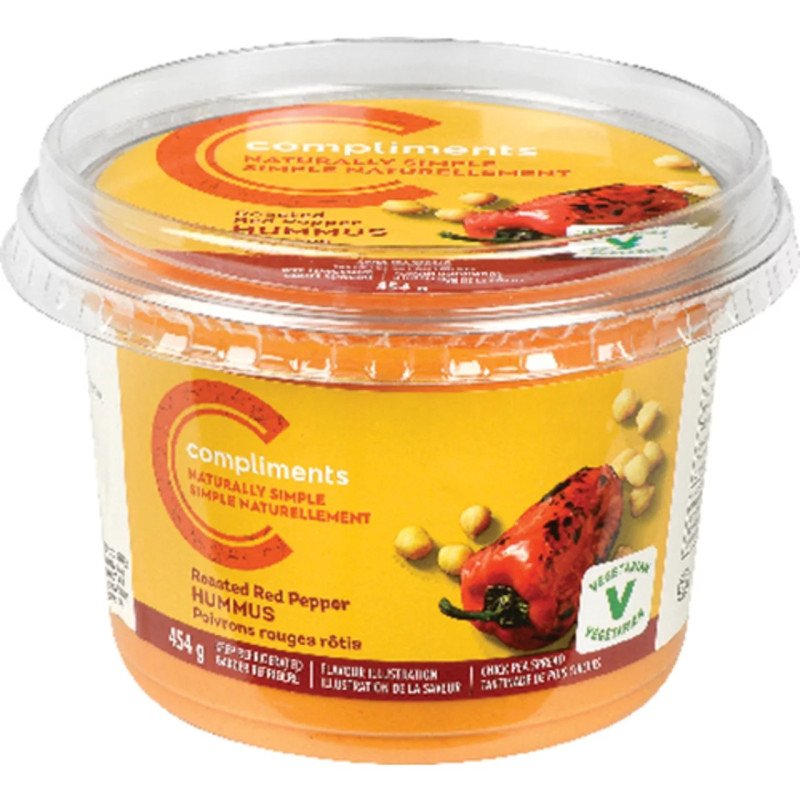 Compliments Naturally Simple Roasted Red Pepper Hummus 454 g