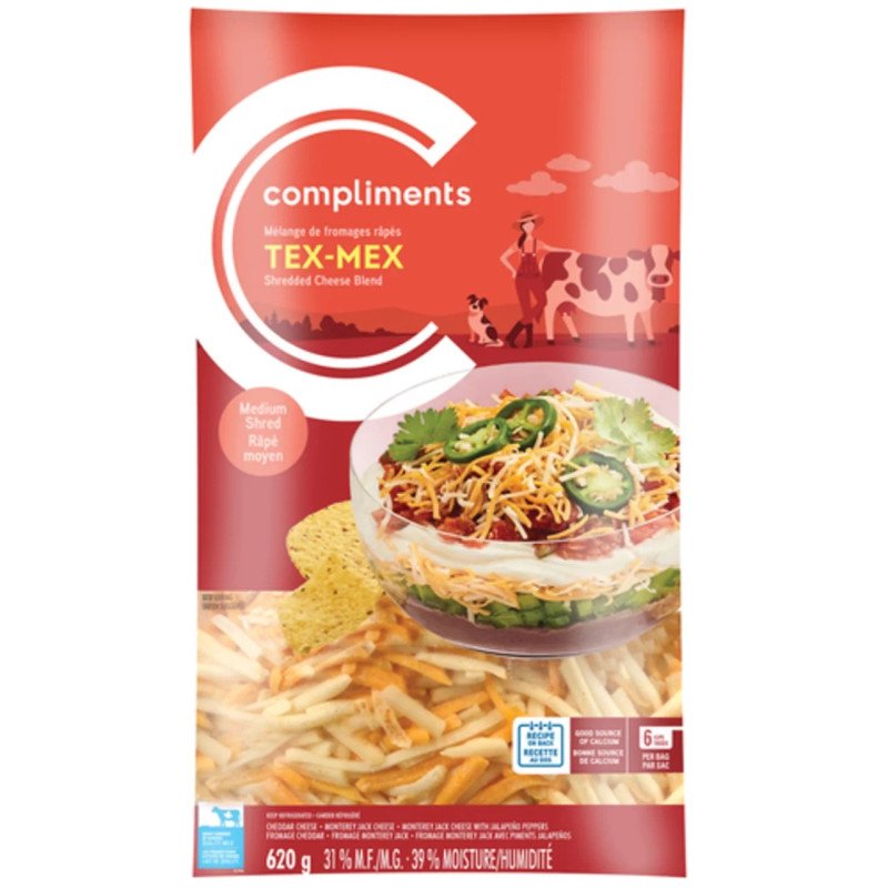 Compliments Tex Mex Shredded Cheese Blend 620 g