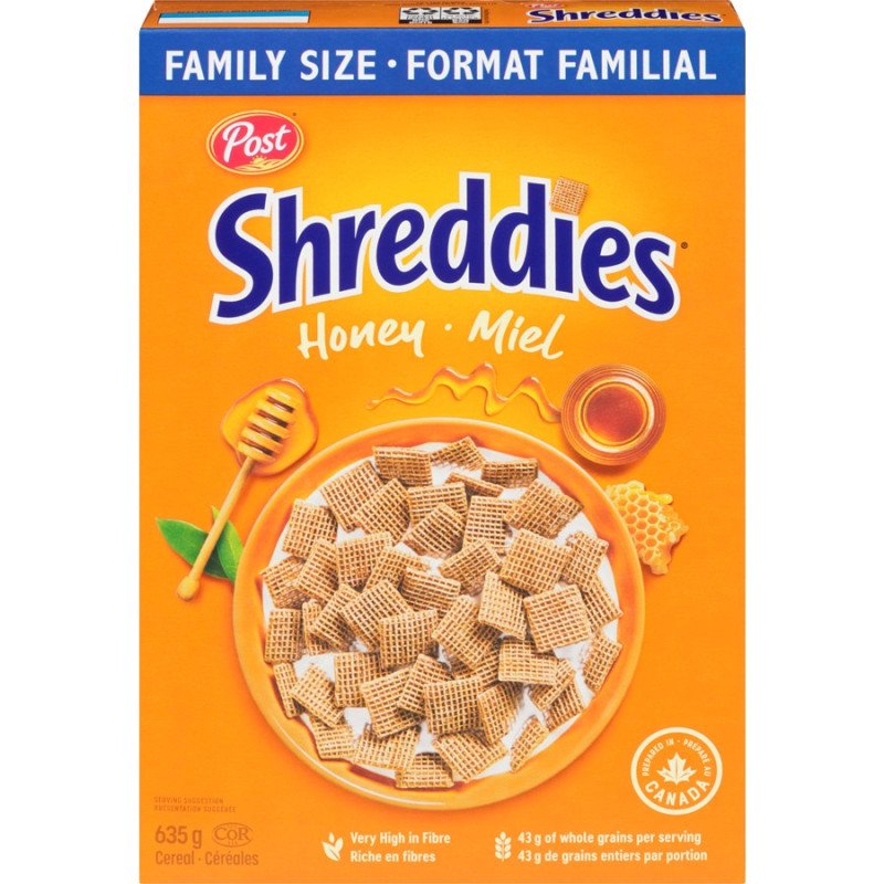 Post Shreddies Cereal Honey Family Size 635 g