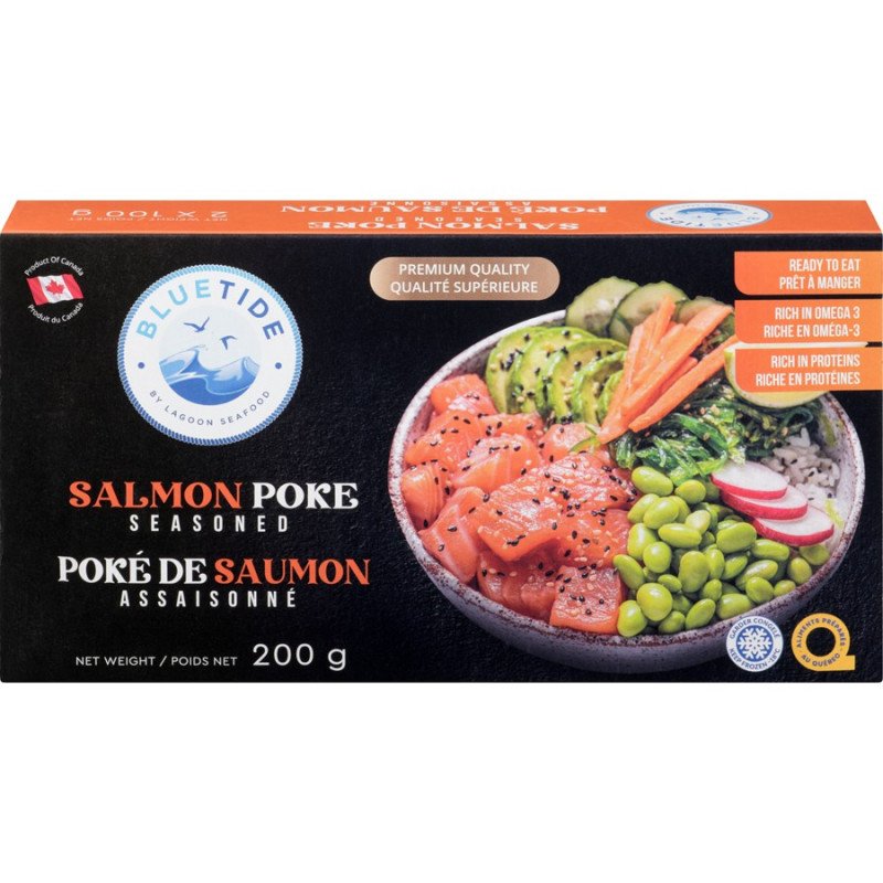 Blue Tide Ready To Eat Premium Quality Salmon Poke Seasoned 200 g