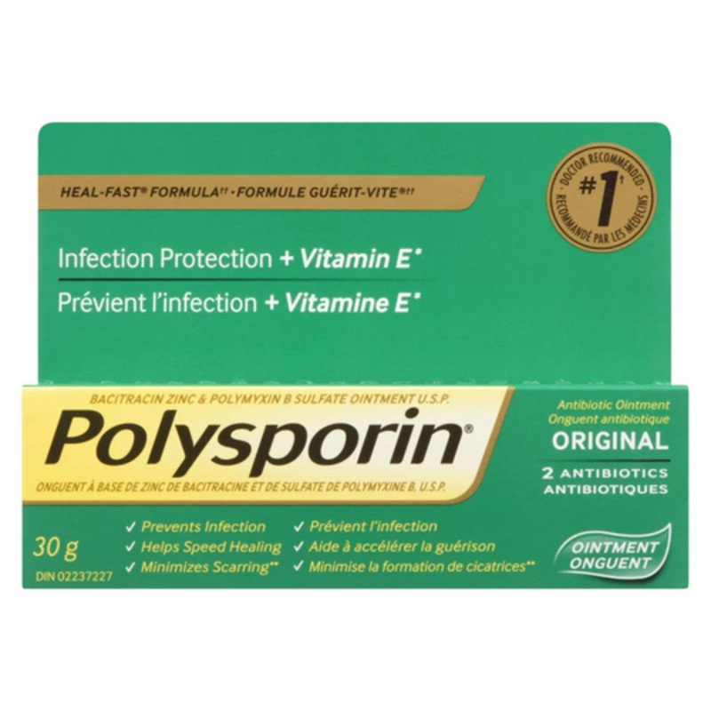 Polysporin Original 2 Antibiotics Vitamin E Enriched Ointment 30 g