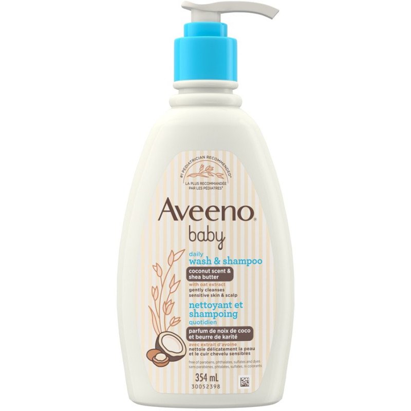 Aveeno Baby Daily Wash & Shampoo Coconut Scent & Shea Butter 354 ml