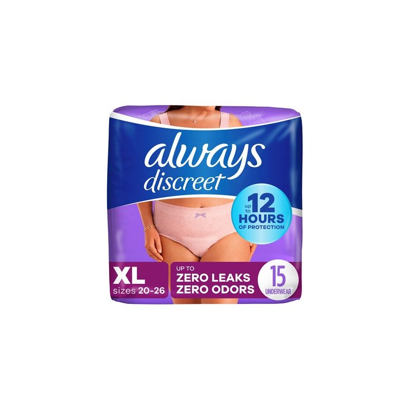 Always Discreet Incontinence Underwear XL Maximum 15's