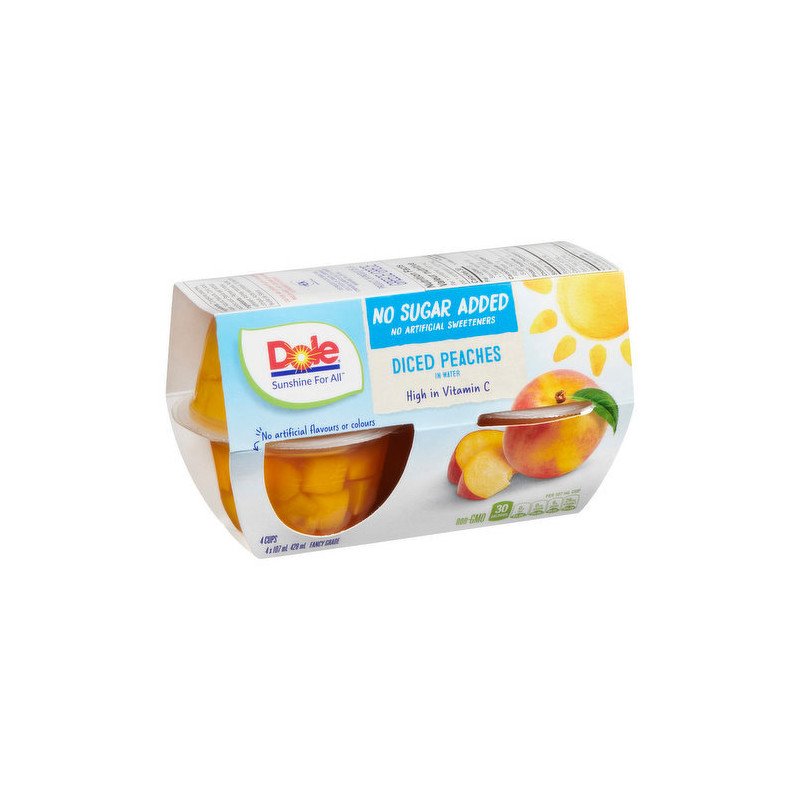 Dole Diced Peaches in Water 4's 428 ml