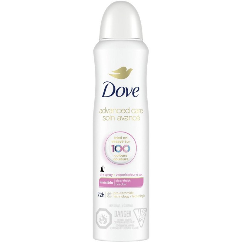 Dove Dry Spray Antiperspirant Clear Finish 107 g