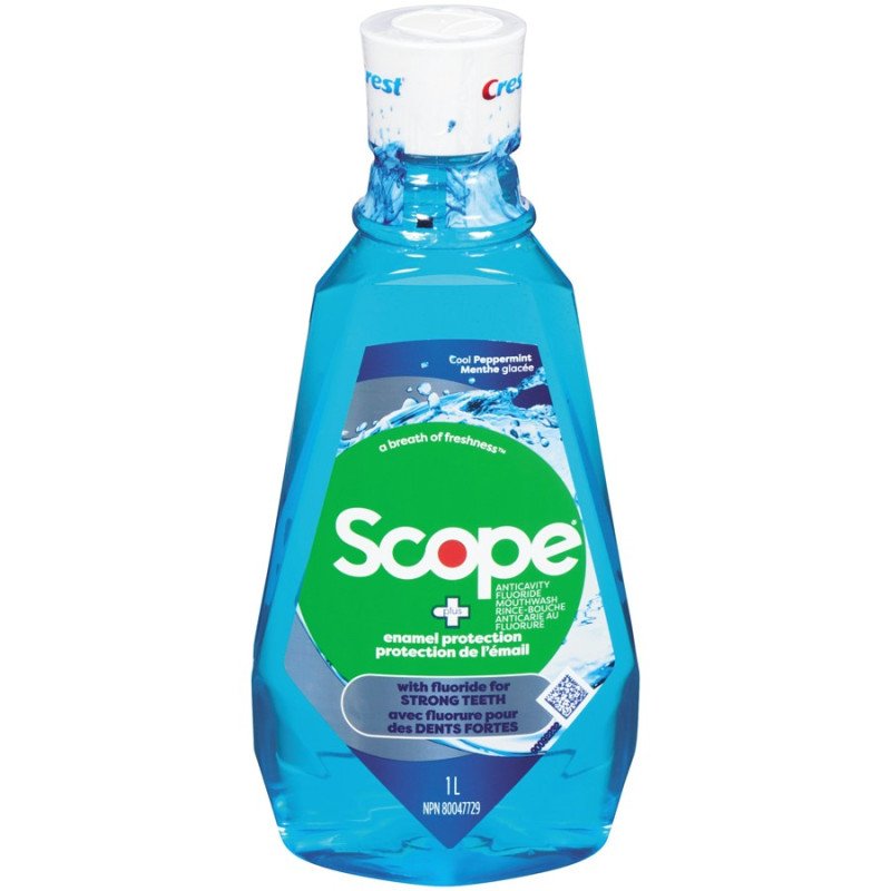 Crest Scope + Enamel Protection Mouthwash Cool Peppermint 1 L