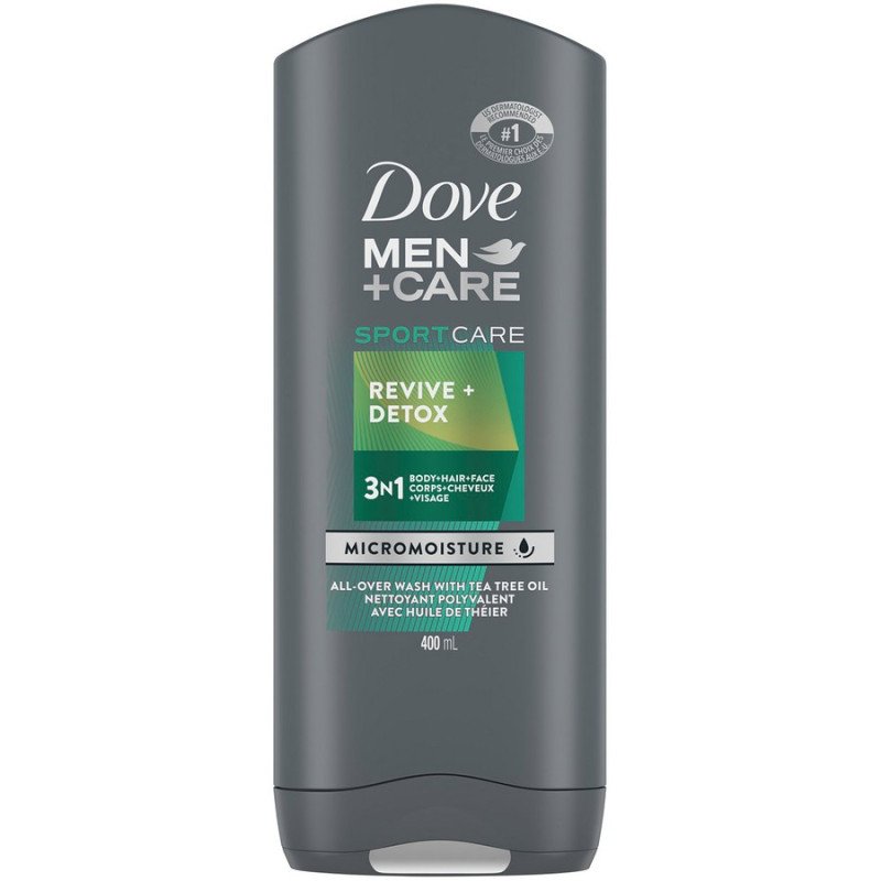 Dove Men+Care Body+Hair+Face Wash Revive + Detox 400 ml