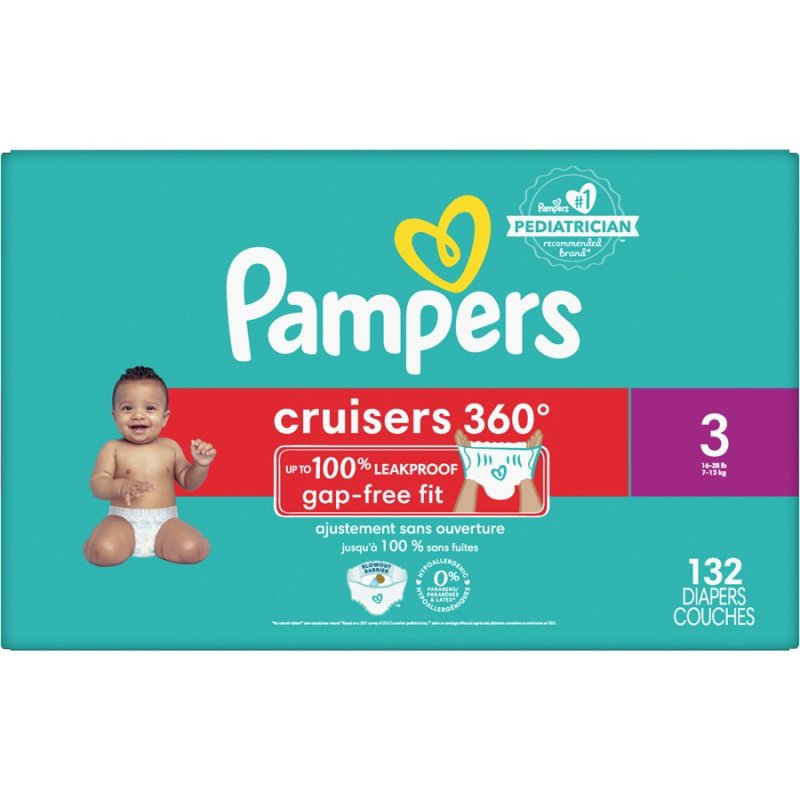 Pampers Cruisers 360 Diapers Econo Pack Size 3 132's