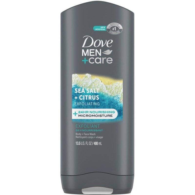 Dove Men+Care Body & Face Wash Sea Salt + Citrus Exfoliating 400 ml