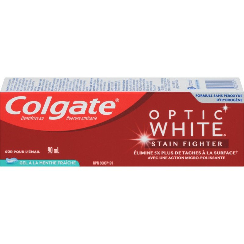 Colgate Optic White Stain Fighter Fresh Mint Gel Toothpaste 90 ml