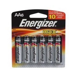 Energizer Max Batteries AA 6's