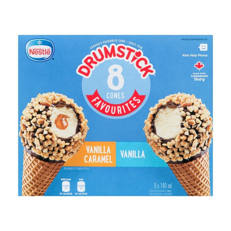 Nestle Drumstick Vanilla Caramel Vanilla 8 x 140 ml