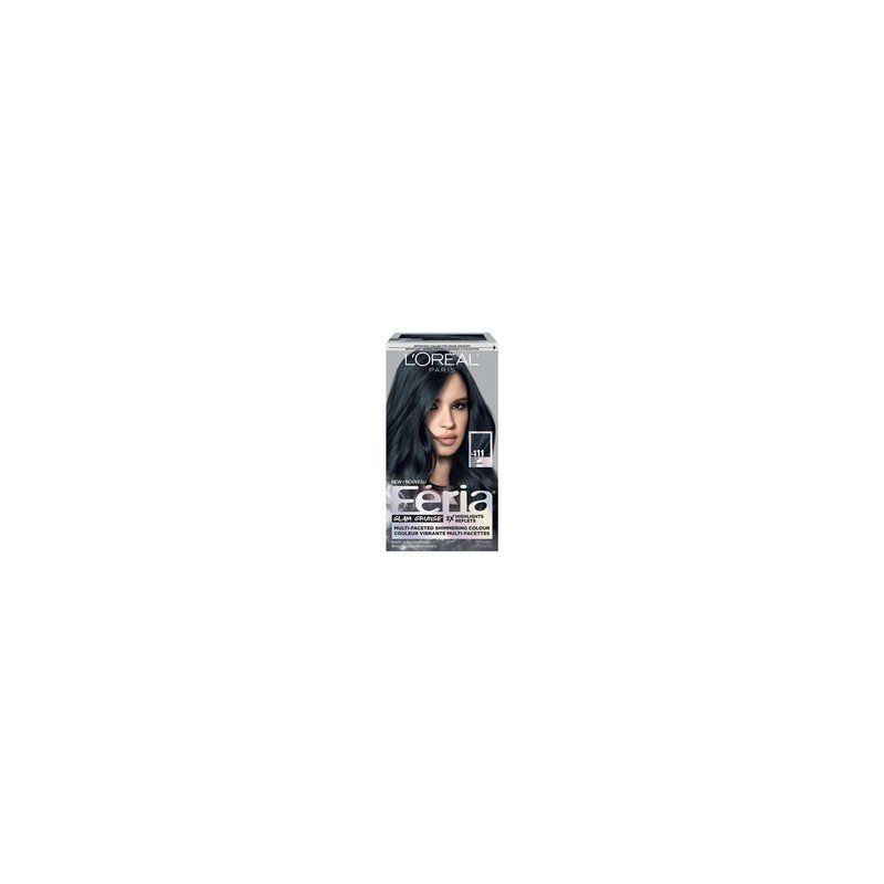 L'Oreal Feria 411 Glam Grunge Dark Blue Brown each