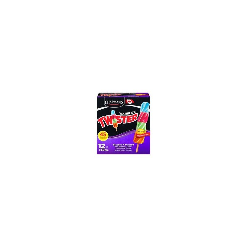 Chapman's Twister Stacked & Twisted Water Ice 12 x 60 ml