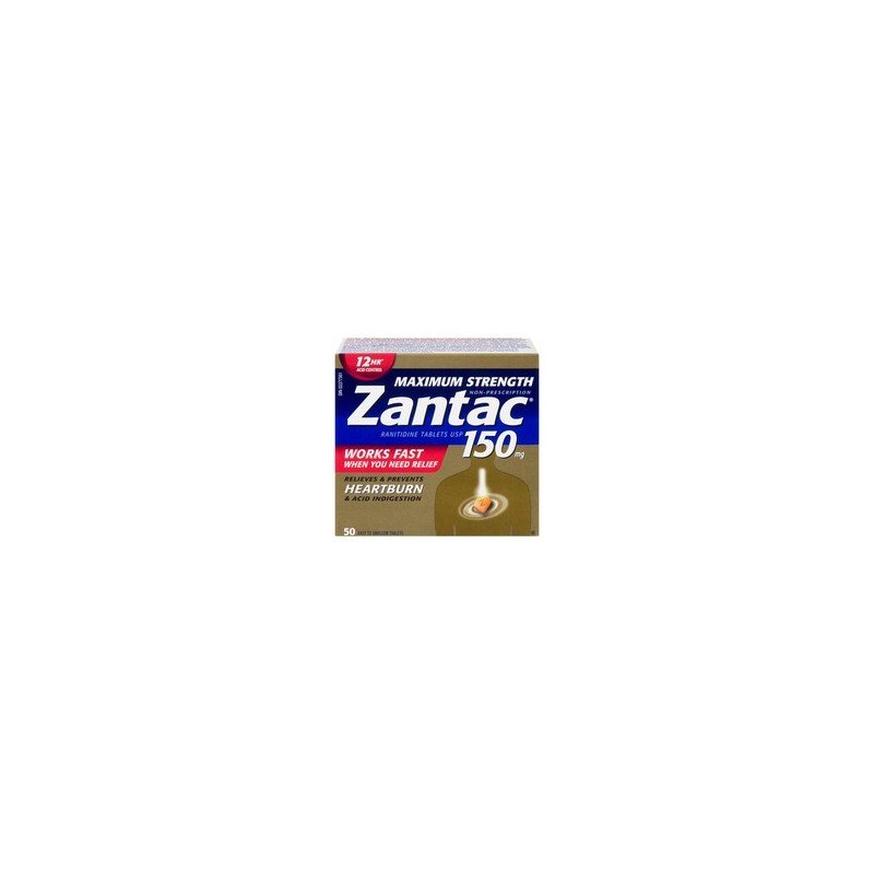 Zantac 150mg Heartburn & Acid Indigestion Tablets 50's