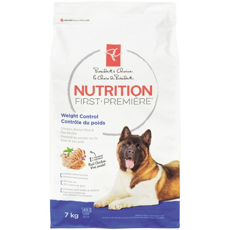 PC Nutrition First Weight Control Dry Dog Food Chicken 7 kg