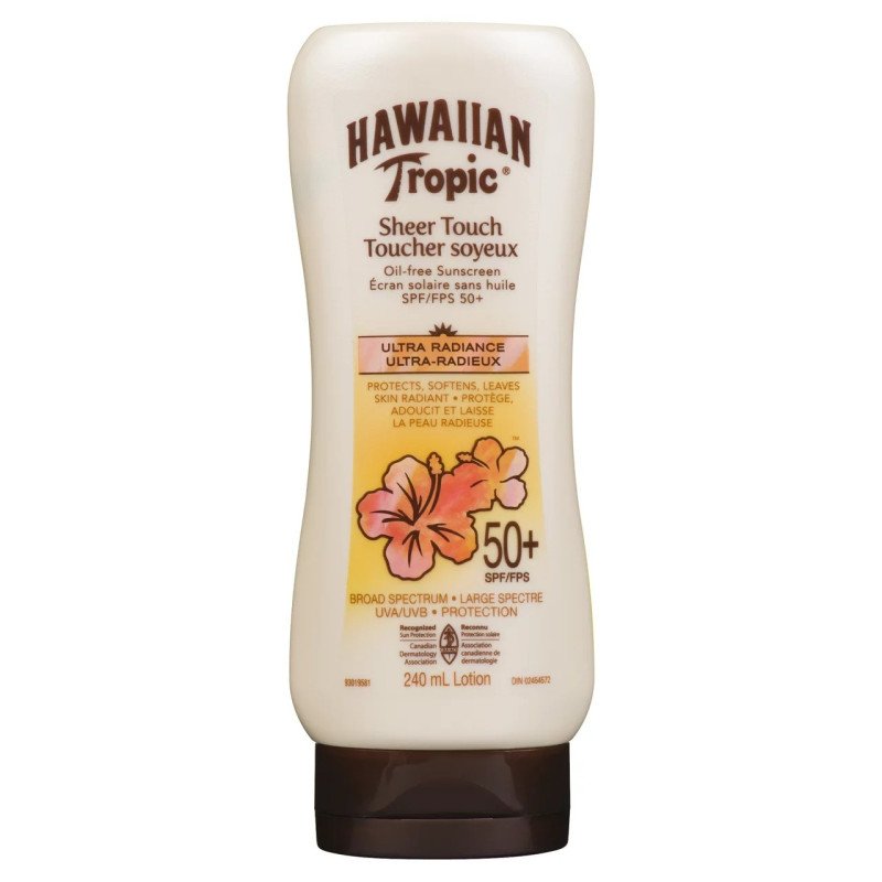 Hawaiian Tropic Sheer Touch Ultra Radiance SPF 50 Oil Free Sunscreen 240 ml