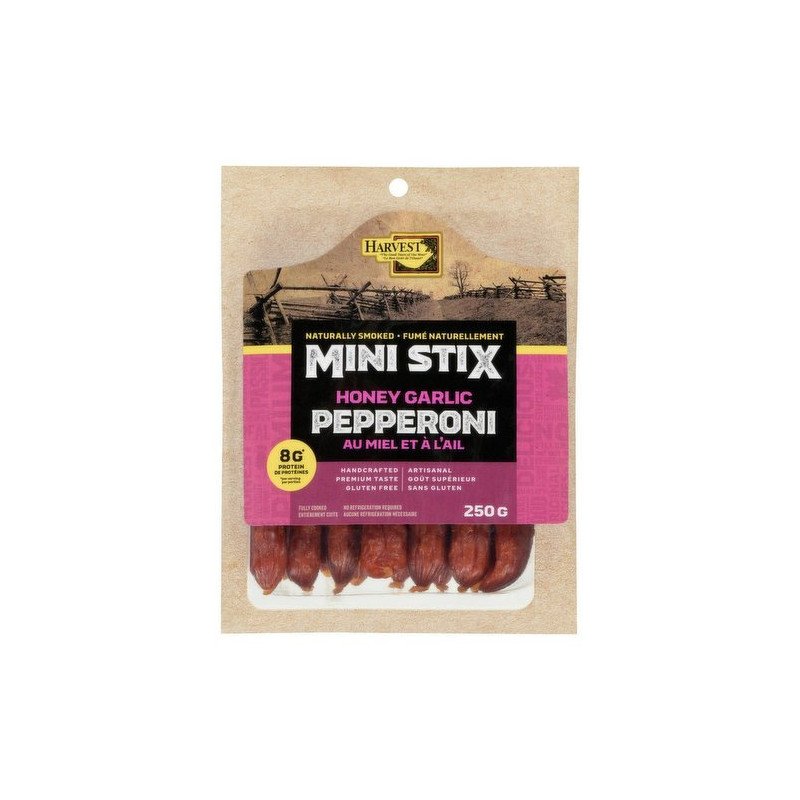 Harvest Mini Stix Honey Garlic Pepperoni 250 g