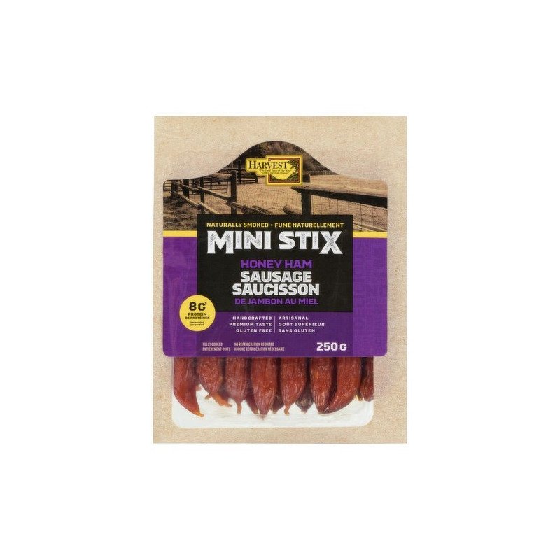 Harvest Mini Stix Honey Ham Sausage 250 g