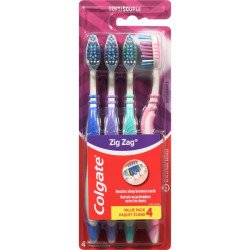 Colgate Zig Zag Toothbrush Soft Value Pack 4's