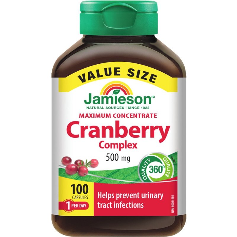 Jamieson Maximum Concentrate Cranberry Complex 500 mg Capsules 100's