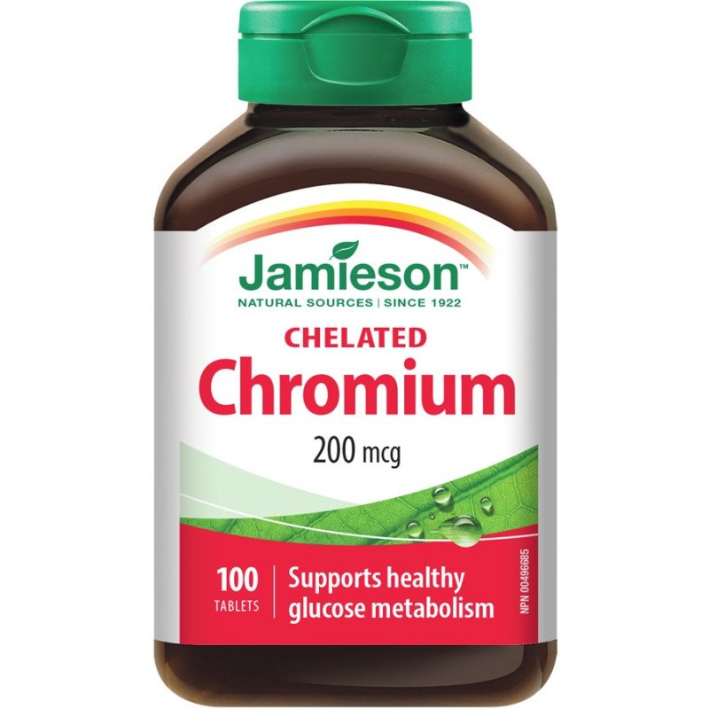 Jamieson Chelated Chromium 200 mcg Tablets 100's