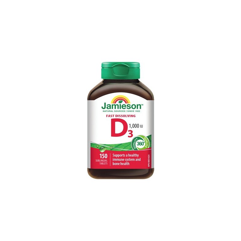 Jamieson Vitamin D3 Fast Dissolving 1000 IU Natural Wild Cherry 150's