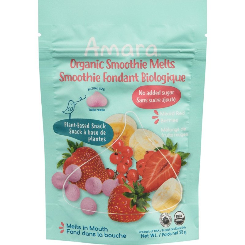 Amara Organic Smoothie Melts Mixed Red Berries 23 g