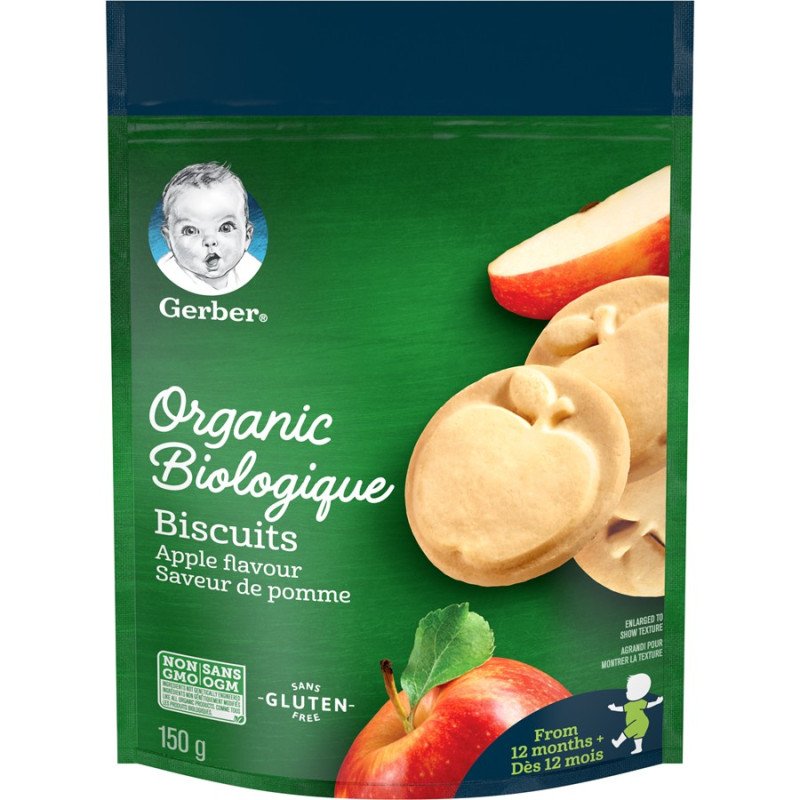 Gerber Organic Biscuits Apple Flavour 150 g