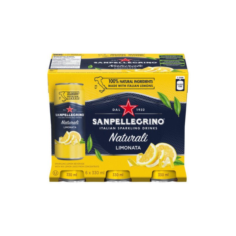 San Pellegrino Sparkling Fruit Beverage Limonata 6 x 330 ml