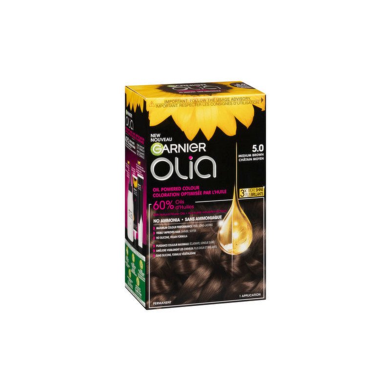 Garnier Olia Hair Colour 5.0 Medium Brown each