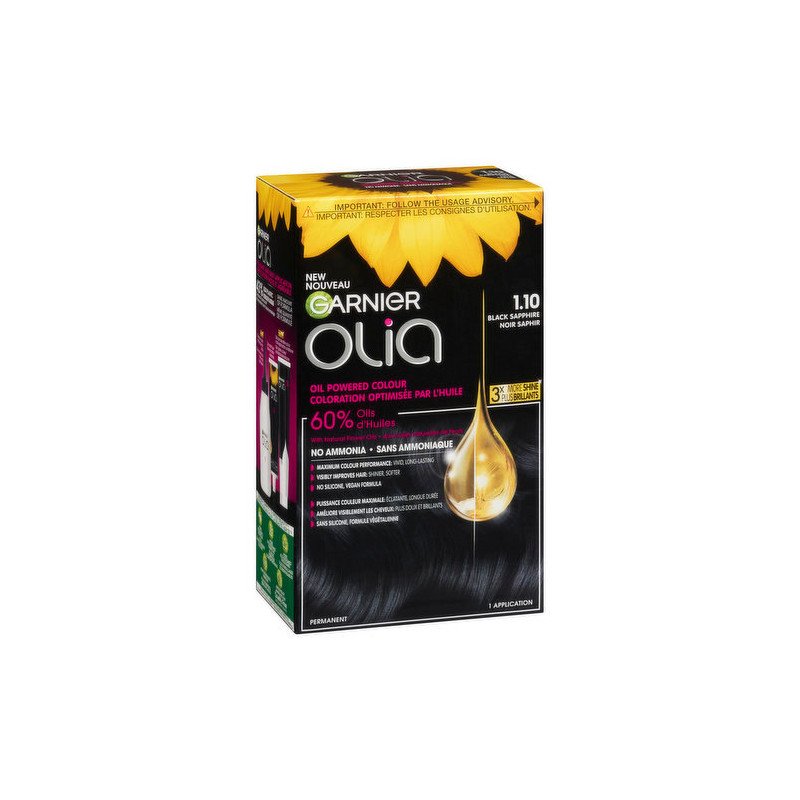 Garnier Olia Hair Colour 1.10 Black Sapphire each