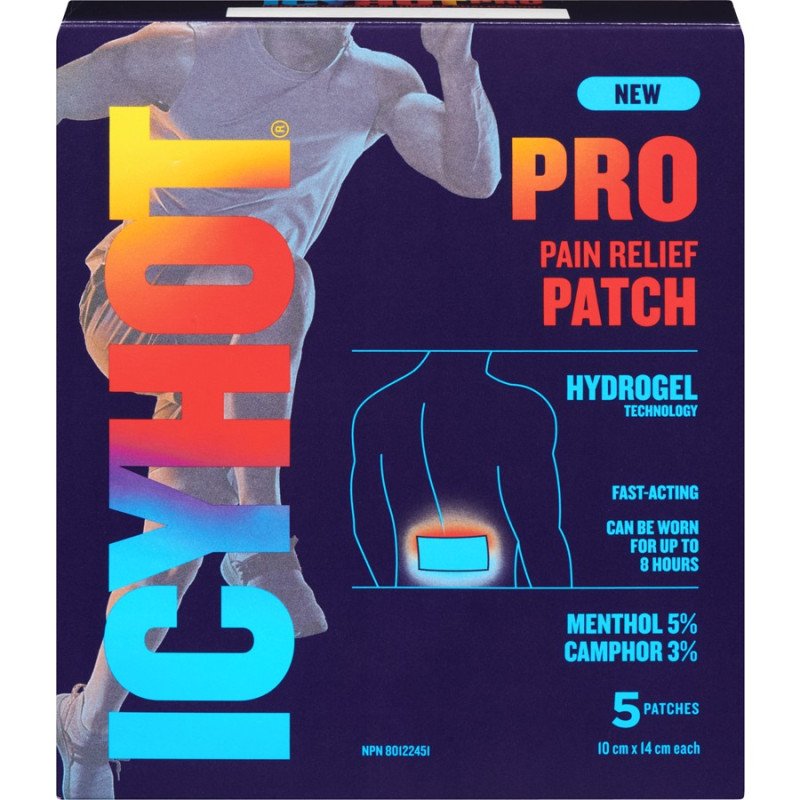 Icy Hot Pro Medicated Patch Hydrogel Large 5's